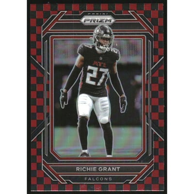 2022 Panini Prizm Prizms Black and Red Checker #13 Richie Grant