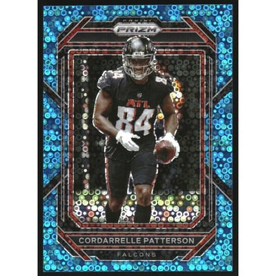 2022 Panini Prizm Prizms No Huddle Blue #12 Cordarrelle Patterson