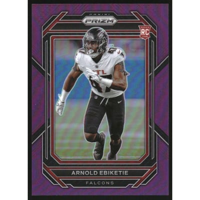 2022 Panini Prizm Prizms Purple #384 Arnold Ebiketie