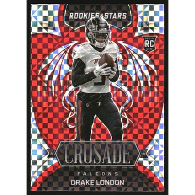 2022 Rookies and Stars Crusade Red Plaid #17 Drake London