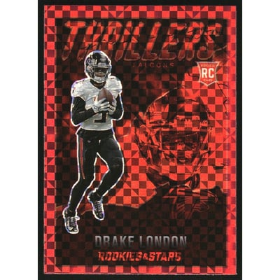 2022 Rookies and Stars Thrillers Red Plaid #22 Drake London
