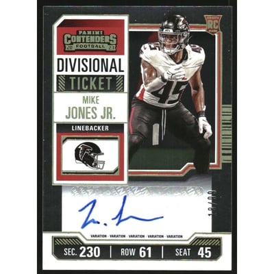2023 Panini Contenders Variations Divisional Ticket #175 Mike Jones Jr.