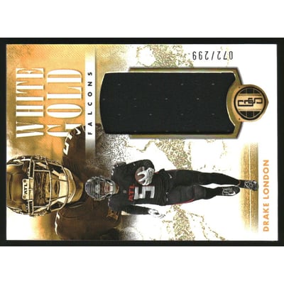 2023 Panini Gold Standard White Gold Materials #1 Drake London