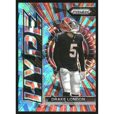 2023 Panini Prizm Hype Prizms Blue Ice #10 Drake London