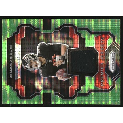 2023 Panini Prizm Premier Jerseys Neon Green Pulsar #29 Desmond Ridder