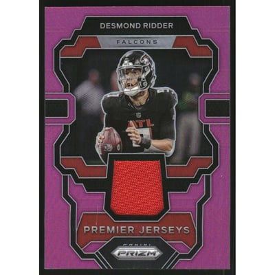 2023 Panini Prizm Premier Jerseys Pink #29 Desmond Ridder