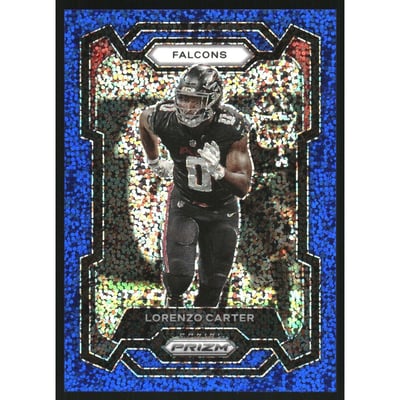 2023 Panini Prizm Prizms Blue Sparkle #16 Lorenzo Carter