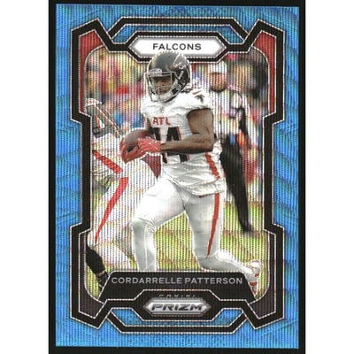 2023 Panini Prizm Prizms Blue Wave #12 Cordarrelle Patterson