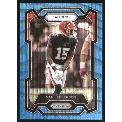2023 Panini Prizm Prizms Blue Wave #171 Van Jefferson