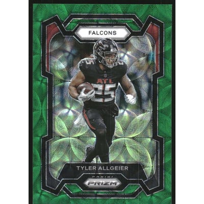 2023 Panini Prizm Prizms Green Scope #14 Tyler Allgeier