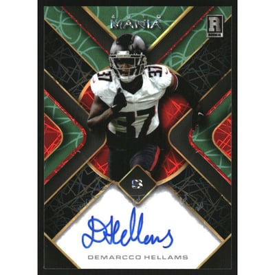 2023 Wild Card Auto Mania Pro Look Triangle Scribbles Lazer Teal #AMSTHADH DeMarcco Hellams