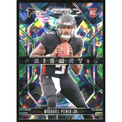 2024 Panini Prizm Prizmatic Prizms Green Ice #10 Michael Penix Jr.