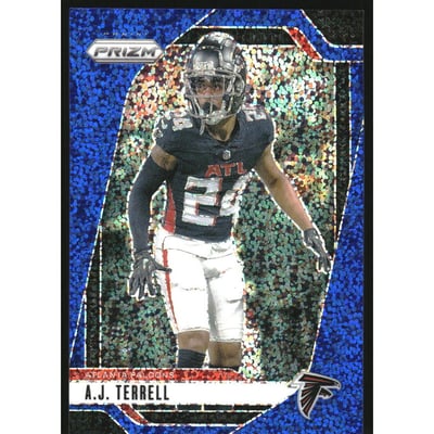 2024 Panini Prizm Prizms Blue Sparkle #15 A.J. Terrell