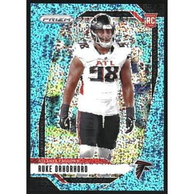 2024 Panini Prizm Prizms Blue Sparkle #386 Ruke Orhorhoro