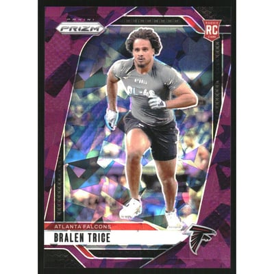 2024 Panini Prizm Prizms Purple Ice #312 Bralen Trice