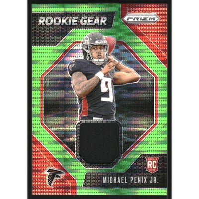 2024 Panini Prizm Rookie Gear Neon Green Pulsar #9 Michael Penix Jr.