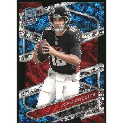2024 Panini Spectra Neon Blue Die Cut #12 Kirk Cousins