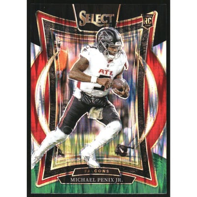 2024 Select Prizm Black and Green Shock #80 Michael Penix Jr.