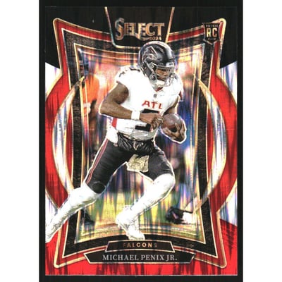 2024 Select Prizm Black and Red Shock #80 Michael Penix Jr.