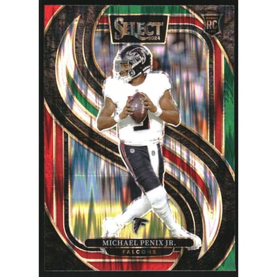 2024 Select Prizm Green and Red Shock #110 Michael Penix Jr.