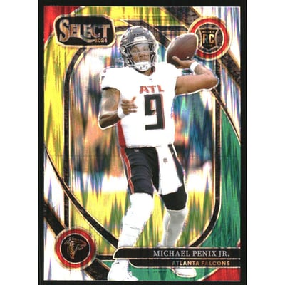 2024 Select Prizm Green and Yellow Shock #235 Michael Penix Jr.