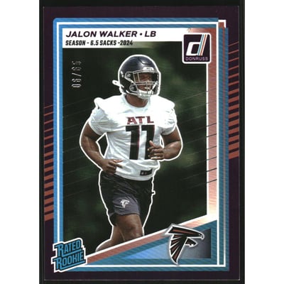 2025 Donruss Season Stat Line #344 Jalon Walker/65 RR