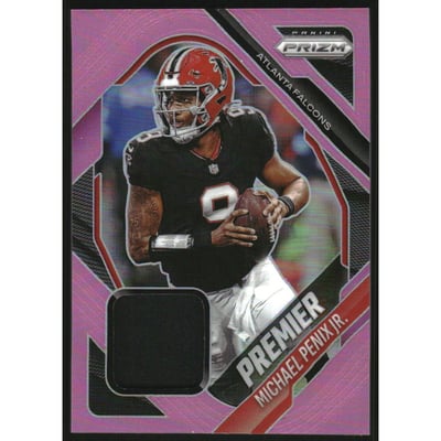 2025 Panini Prizm Premier Jerseys Prizms Pink #4 Michael Penix Jr.