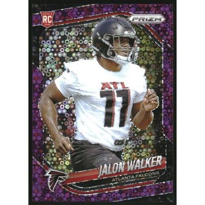 2025 Panini Prizm Prizms No Huddle Purple #398 Jalon Walker