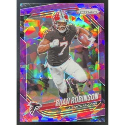 2025 Panini Prizm Purple Ice Prizm #96 Bijan Robinson /225
