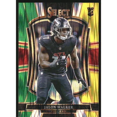 2025 Select Prizm Green and Yellow Shock #146 Jalon Walker