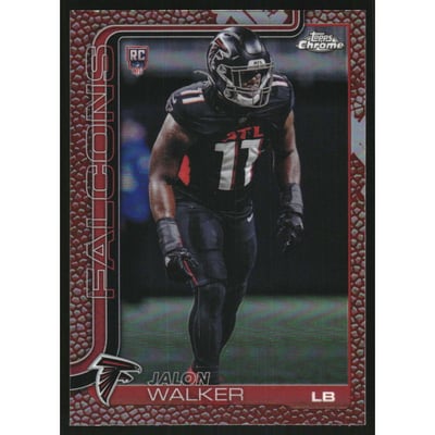 2025 Topps Chrome Football Leather Refractors #354 Jalon Walker
