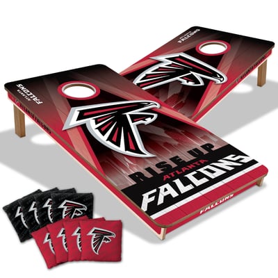 Atlanta Falcons 2' x 4' City Scape Wood Cornhole Game with Bags