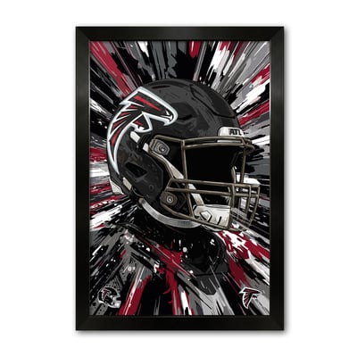 Atlanta Falcons 27" x 39" Framed Football Helmet Hyper Speed Art Print