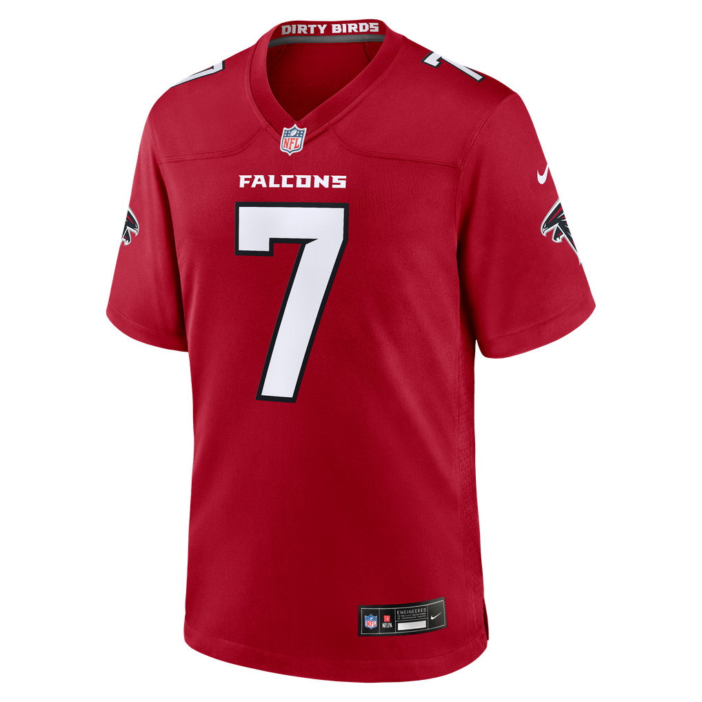 Atlanta Falcons Nike Game Home Jersey - Red - Bijan Robinson - Mens