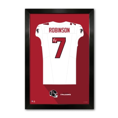 Bijan Robinson Atlanta Falcons 14" x 20" Framed Jersey Art Print