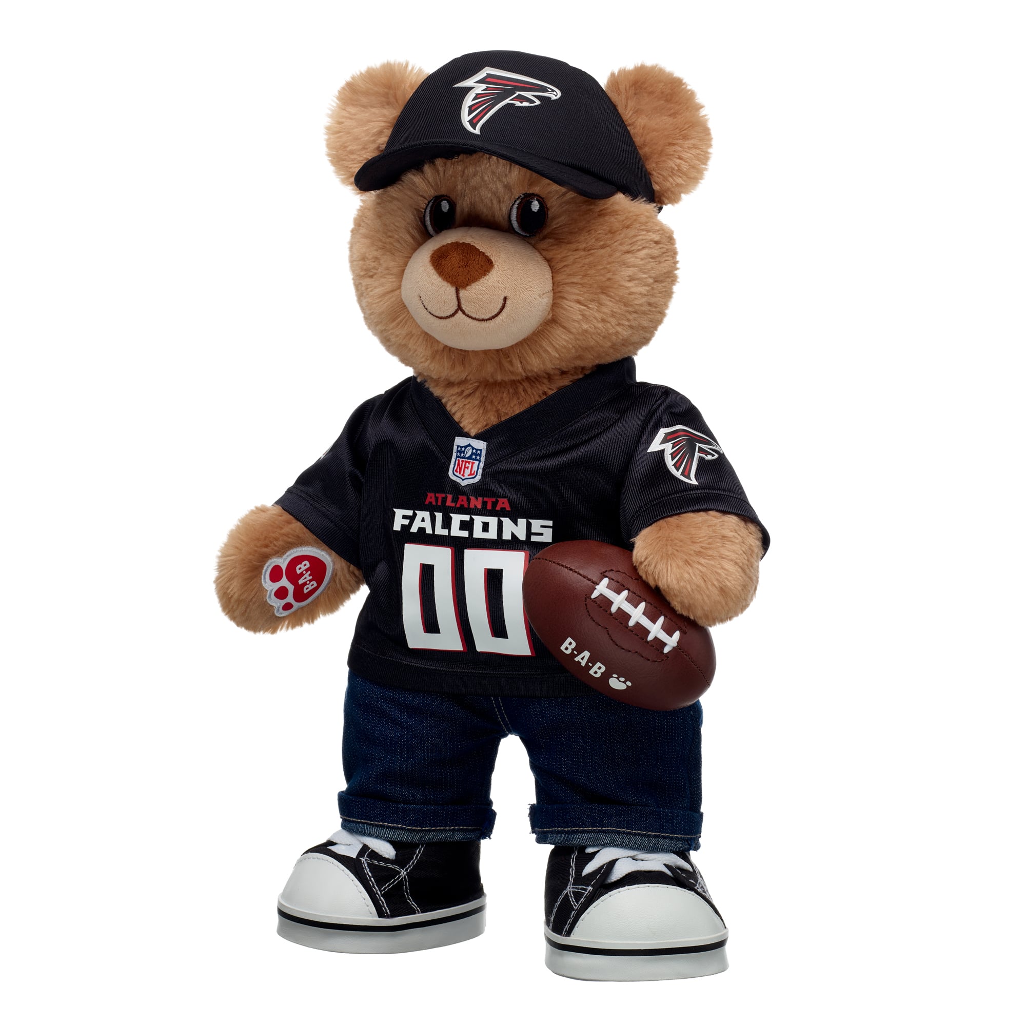 Coffret cadeau ours en peluche Build-A-Bear Atlanta Falcons Happy Hugs