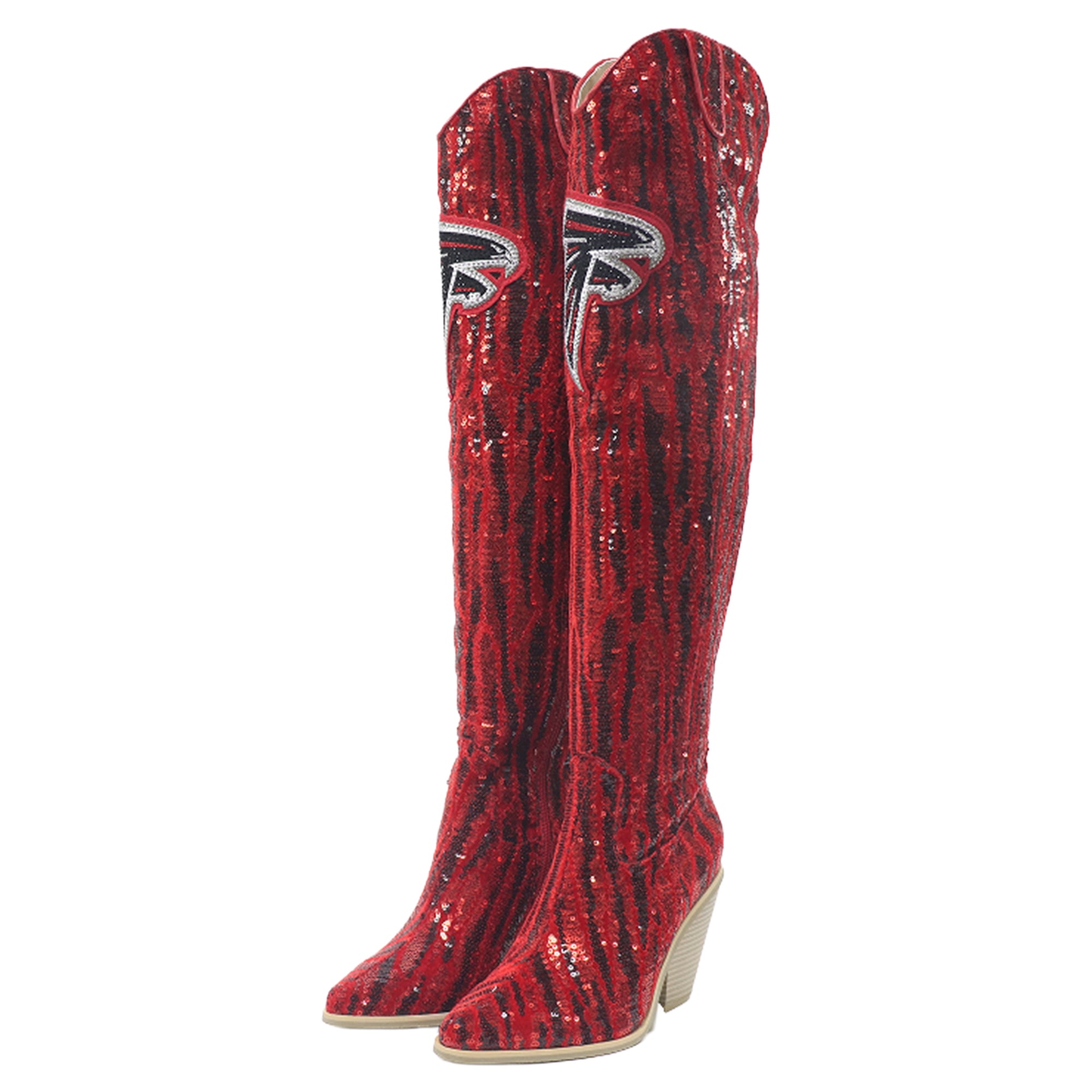 Bottes cuissardes à sequins bicolores Cuce Atlanta Falcons