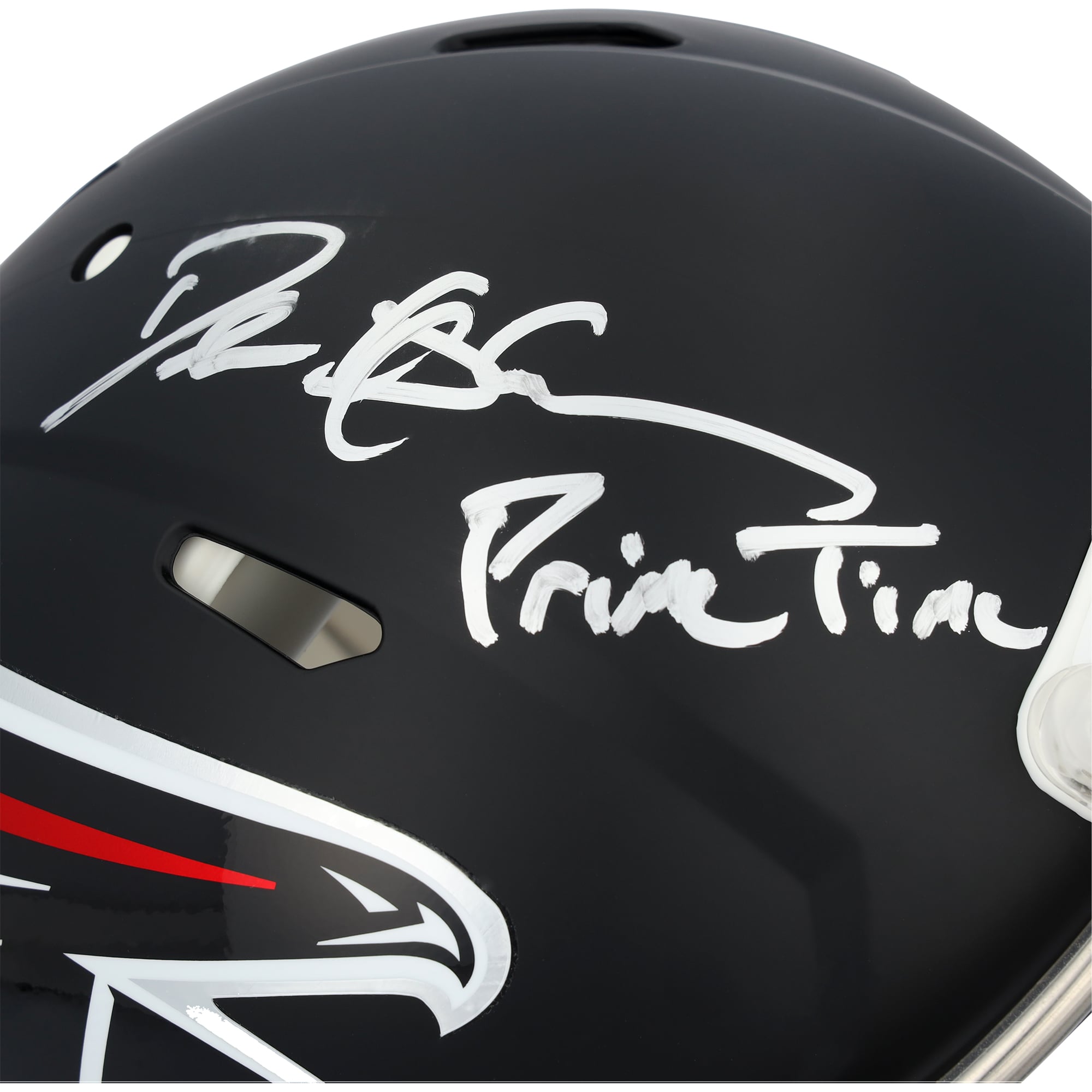 Deion Sanders Atlanta Falcons Autographed Riddell Speed Authentic Helmet with "Prime Time" Inscription