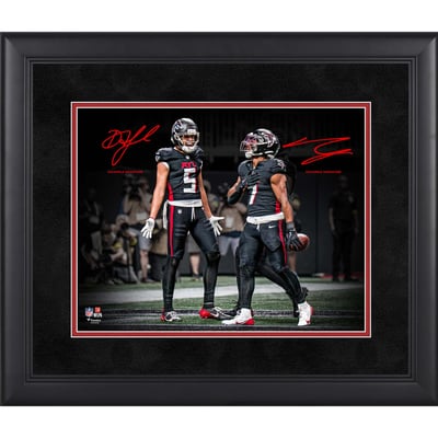 Drake London & Bijan Robinson Atlanta Falcons Facsimile Signature Fanatics Authentic Framed 11" x 14" Spotlight Photograph