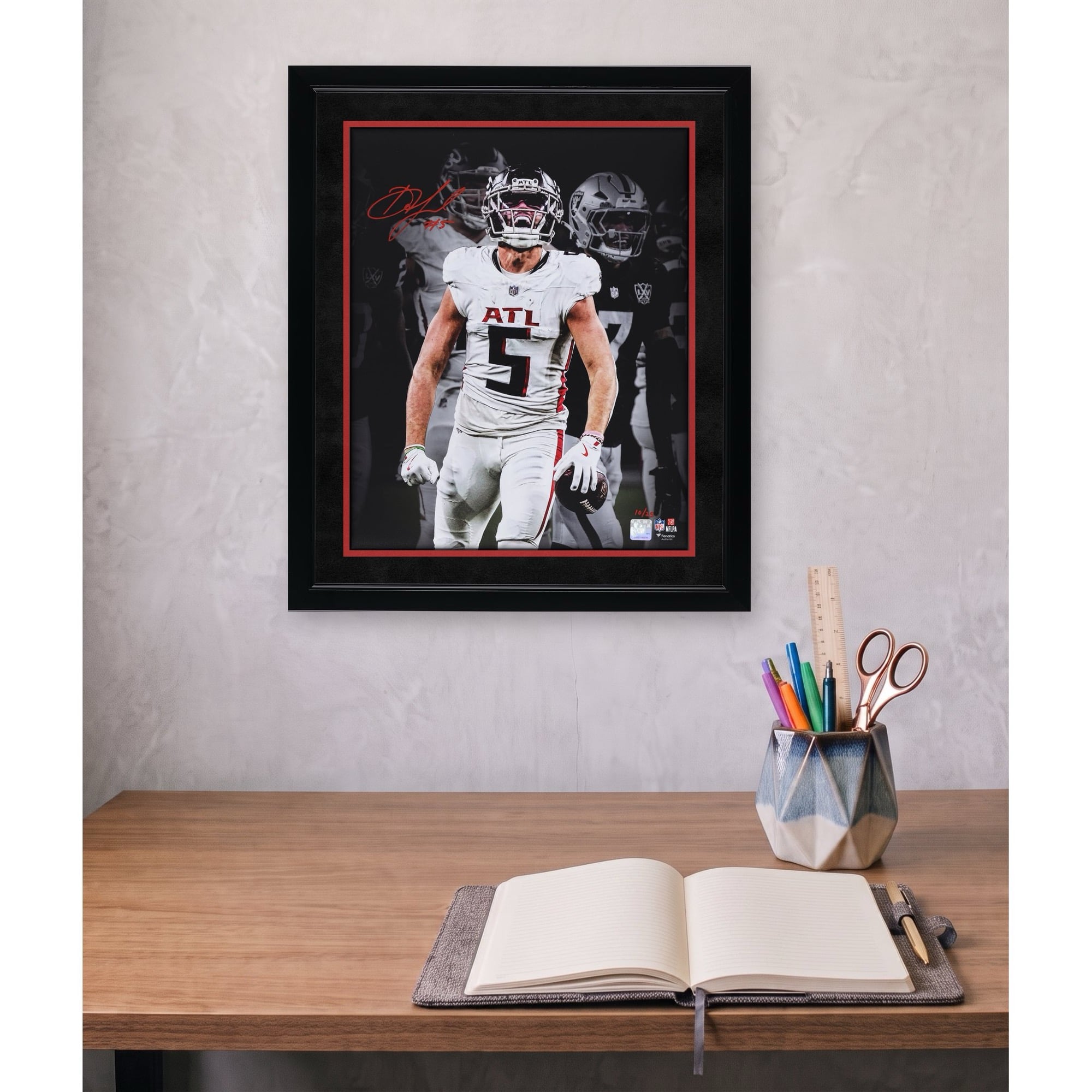 Drake London Atlanta Falcons Autographed 16" x 20" Unleashed Spotlight Photograph - Limited Edition of 25
