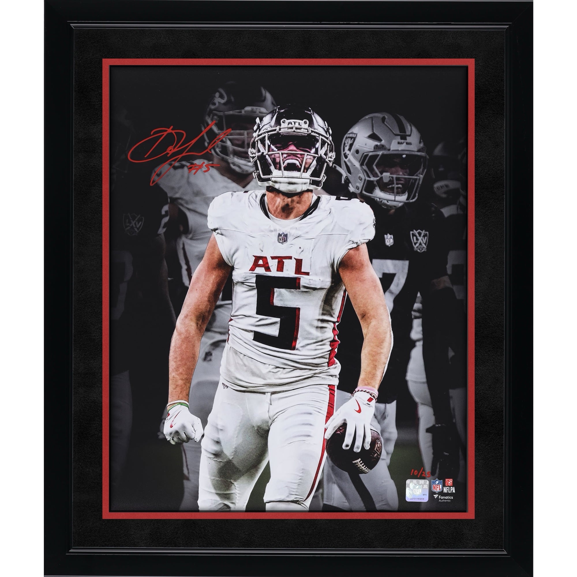 Drake London Atlanta Falcons Autographed 16" x 20" Unleashed Spotlight Photograph - Limited Edition of 25