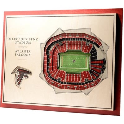 Atlanta Falcons Fanpoint 17'' x 13'' 5-Layer StadiumView 3D Wall Art