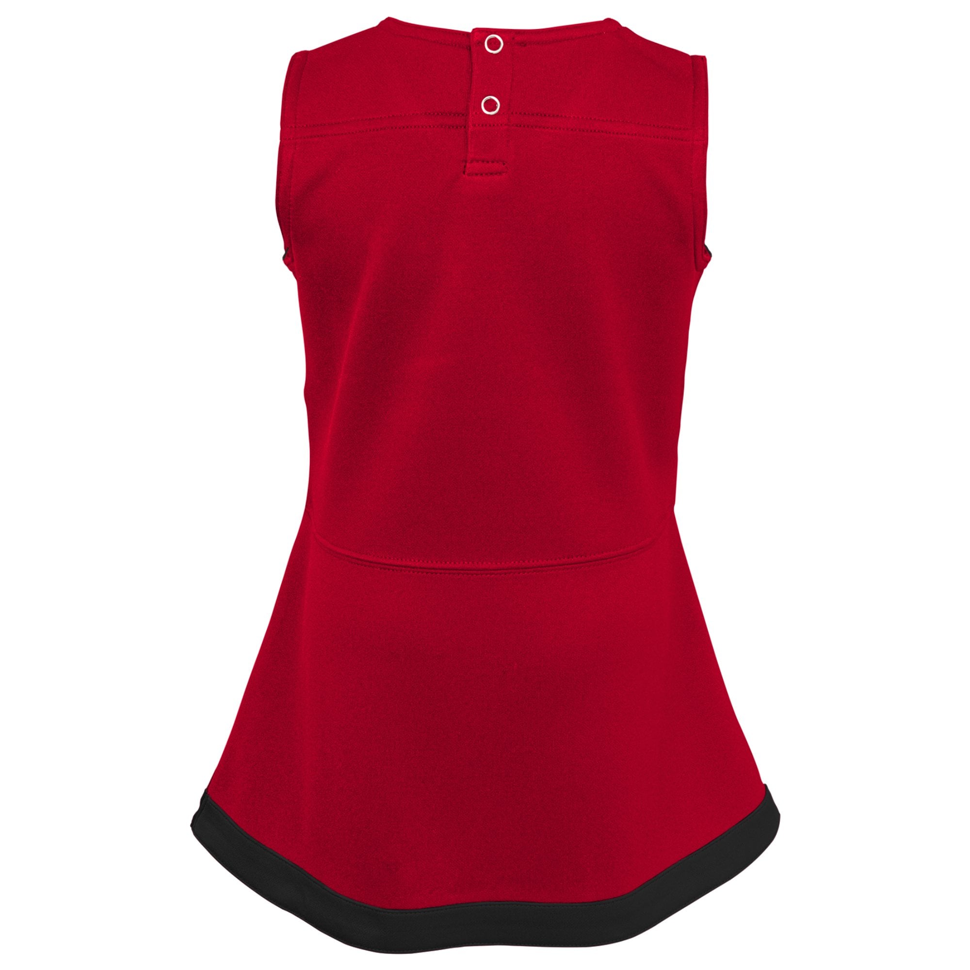 Ensemble robe et bloomer rouge à col en V pour petites filles Outerstuff, motif capitaine des pom-pom girls Falcons d'Atlanta