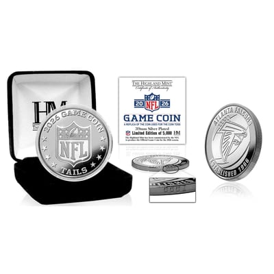 Atlanta Falcons Highland Mint Limited-Edition 2026 Silver-Plated Game Flip Coin