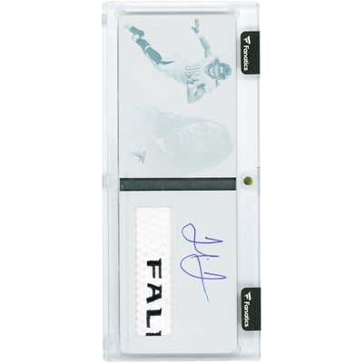 Julio Jones Atlanta Falcons Autographed 2012 Panini Playbook Rookie Booklet Black Printing Plate Game Used Team Name 2 Color Relic #120 #1/1 Rookie Card