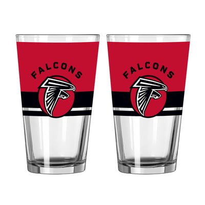 Atlanta Falcons Logo Brands Two-Piece 16oz. Horizon Pint Glass Set