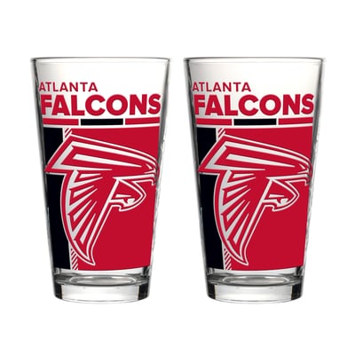 Atlanta Falcons Logo Brands Two-Piece 16oz. Pint Glass Set