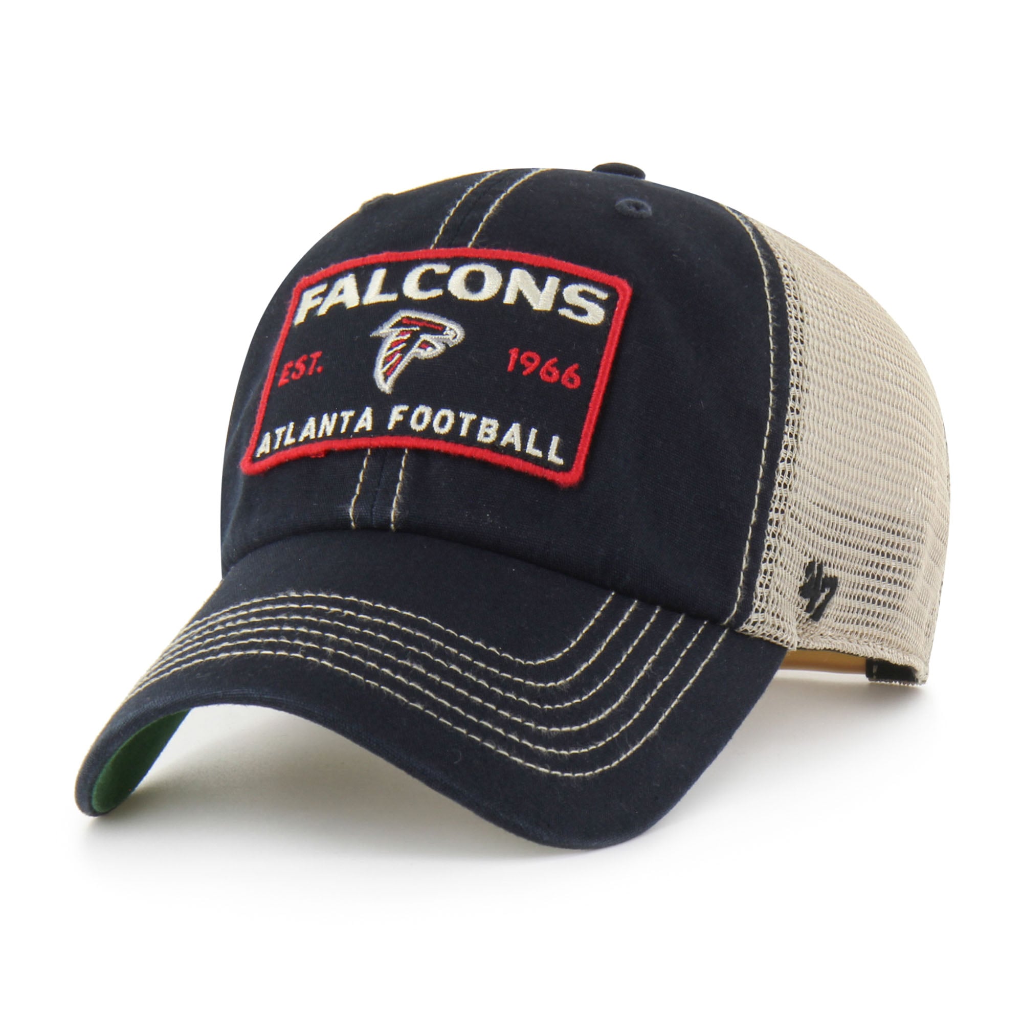 Men's '47  Black Atlanta Falcons Wabash Trucker Clean Up Adjustable Hat