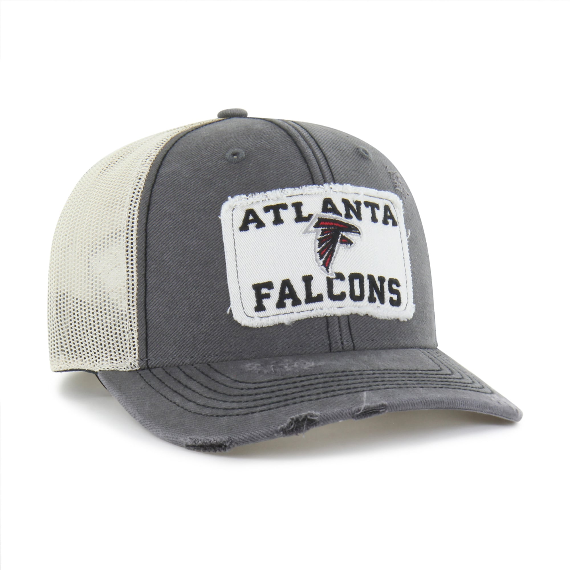 Men's '47 Charcoal Atlanta Falcons Egremont Well-Worn Adjustable Trucker Hat