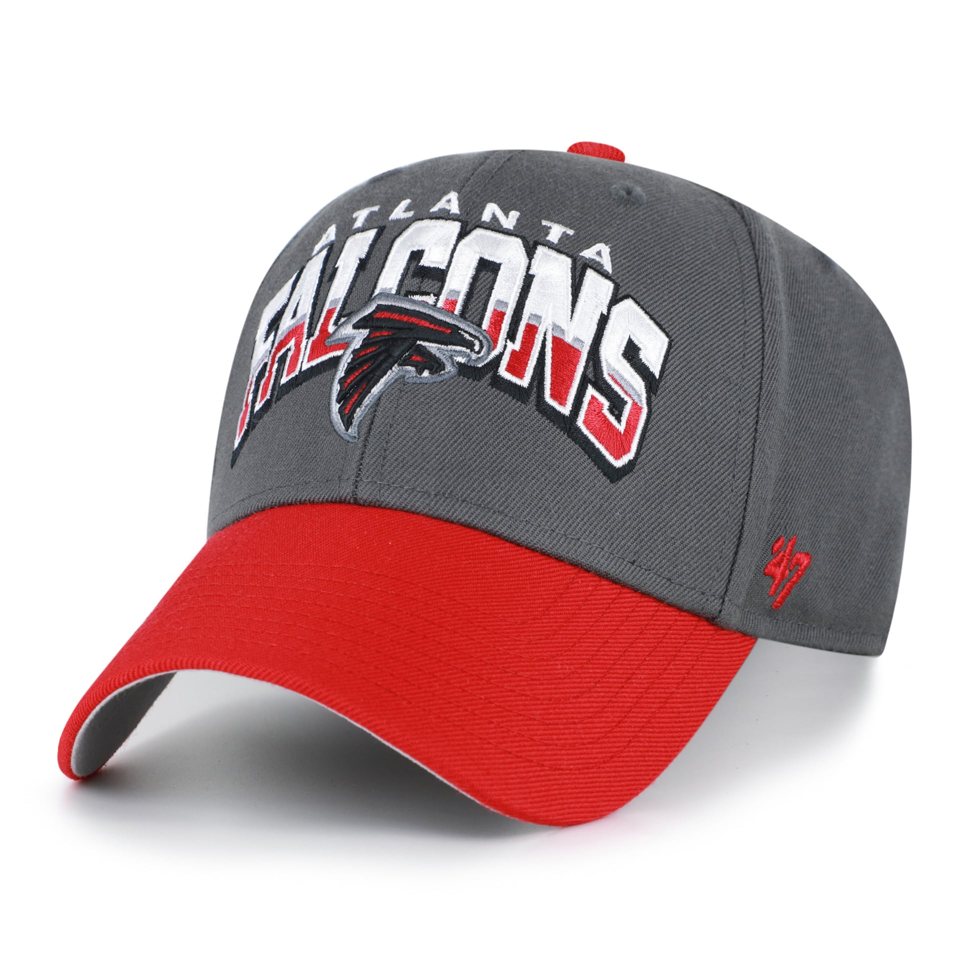 Men's '47 Charcoal Atlanta Falcons Split Block MVP Adjustable Hat